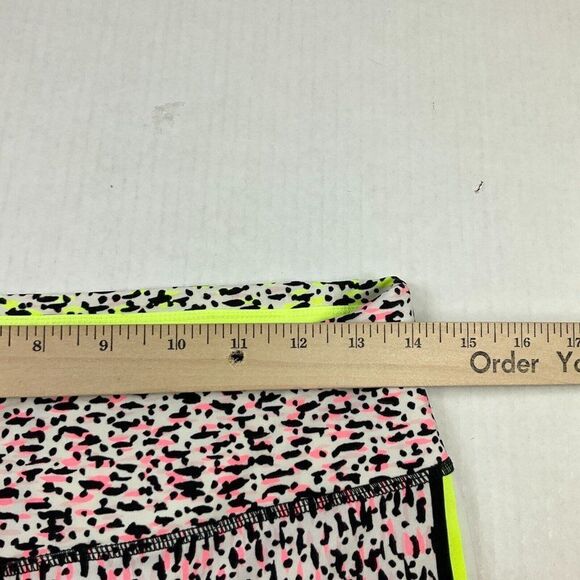 DKNY Sport Womens Cropped Leggings Colorful Print Mid Rise Pull On Size Large - Picture 8 of 12